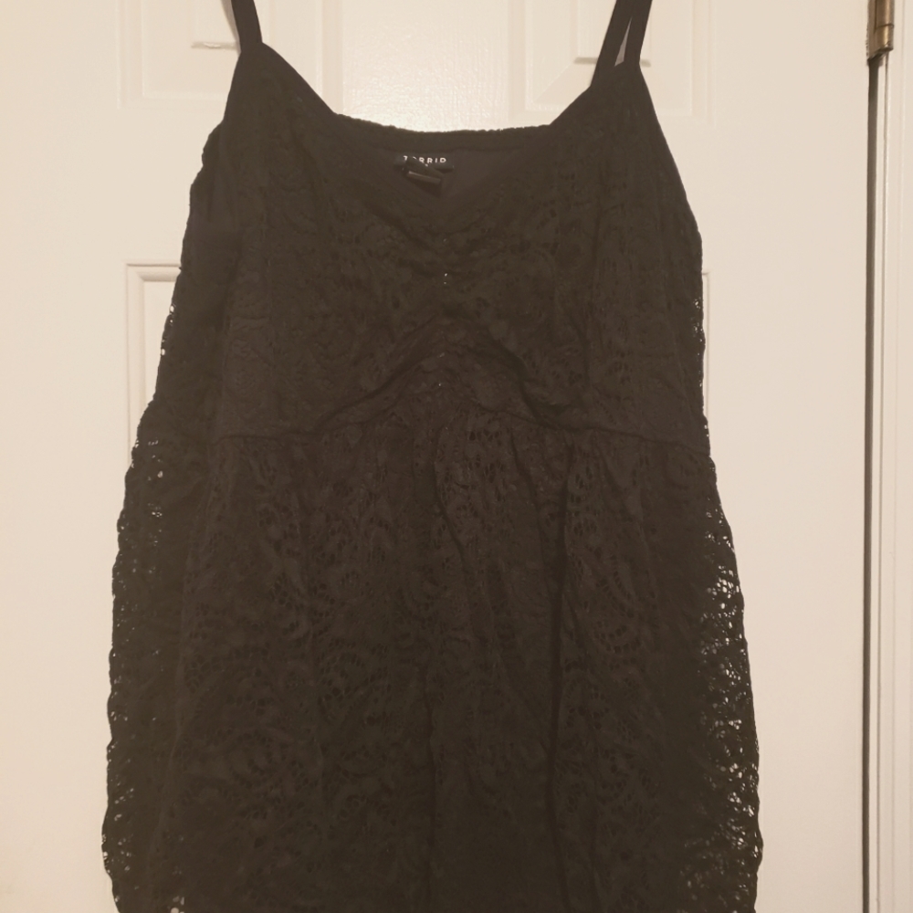 Torrid - Lace Tank - Black - 18-20